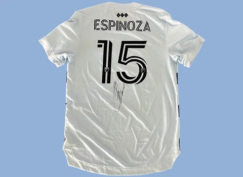 Roger Espinoza Sporting Kansas City Match Worn Jersey Wizards MLS Cover