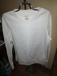 Women's Tek Gear Ultra soft Fleece White Sweatshirt Size M NWOT 