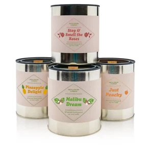 Handmade Jar Paint Candle Scented, Wood wick, Soy Wax Candle 2.06lb - Picture 1 of 19