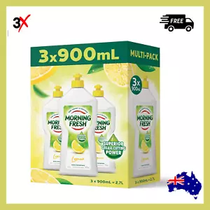 Morning Fresh Lemon Dishwashing Liquid 3 x900ML AU - Picture 1 of 7