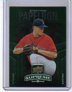2010 UPPER DECK **SUPREME GREEN** JONATHAN PAPELBON INSERT CARD - Picture 1 of 1