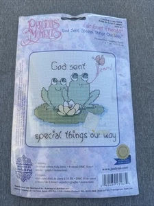 Vtg Precious Moments “God sent special things our way” Frog Cross Stitch Kit NOS - Picture 1 of 6