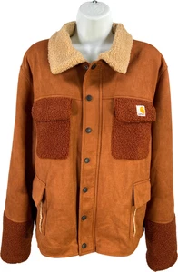 Carhartt Damen Brown Hubbard Sherpa Lined Snap Button Jacket - XL - Bild 1 von 3
