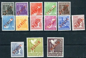 BERLIN 1949 21-34 ** MNH FLAWLESS SET red Overprint unsigned (F6716 - Picture 1 of 4