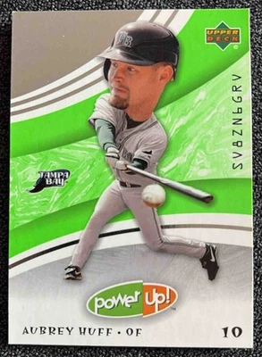 2004 Upper Deck Baseball Power Up Aubrey Huff #89 Tampa Bay Devil Rays - Image 1 of 4