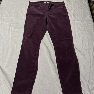 Pantalones de pana Gap 1969 True Skinny para mujer talla 31R púrpura elástico tiro medio Foto 1 de 4