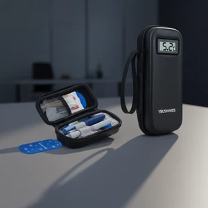 YOUSHARES Insulin Pen Tasche mit 2 TSA Kühlakku, Insulin Kühltasche mit Tempe... - Bild 1 von 5