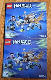 LEGO Ninjago Master Wu Dragon (70734) - Instruction Manuals Only Book 1 & 2