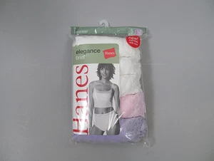 Vintage Hanes Elegance Slips 5er Pack Damen Größe 10 Baumwolle mit Spitze Neu Neu aus altem Lagerbestand - Bild 1 von 3