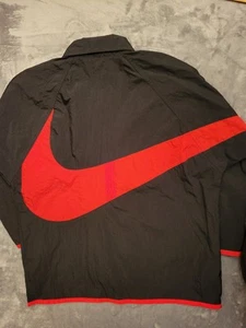 Vintage Nike Windbreaker Full Zip Jacket Youth Size Medium 10 12 Big Logo Nylon - Picture 1 of 10