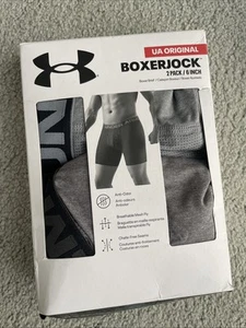 UNDER ARMOUR UA Two Pack ORIGINAL MENS BOXER JOCK BOXER BRIEF 6" INSEAM 5XL - Picture 1 of 5
