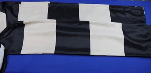 Half Moon Blackout Curtain Set Two Panels Tan and Navy Blue 52 Inches by 84" - Picture 1 of 4