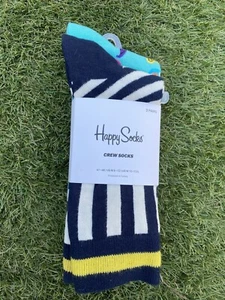 🌟Happy Socks Confezione da 3 Calze Crew Uomo Design Gatto Nero/Multi Taglia 7-12🌟 - Foto 1 di 5