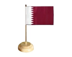 Tischflagge Katar katarische Tischfahne 15x22cm - Bild 1 von 1