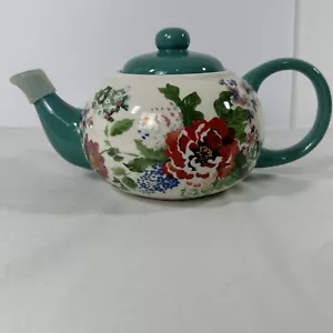 The Pioneer Woman Country Garden Teapot Teal Green and Multicolor 23 oz. Ceramic - Picture 1 of 13