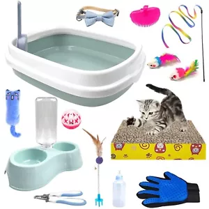 Kitten Starter Kit, 15 Piece Cat Essentials Set Includes Cat Litter Box,Cat T... - Picture 1 of 7