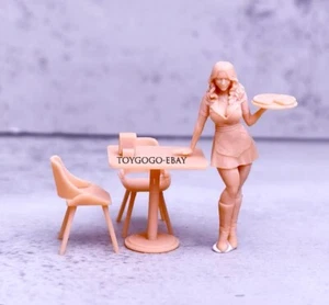 1/64 1/43 figure HOT Sexy girl baby maid fit 1:64 car street unpaint diorama - Picture 1 of 9