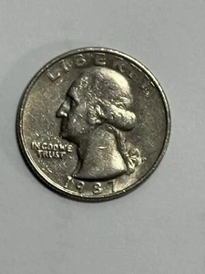 Quarter Dollar 1987 P With Error Lost Letters “Liberty And Dollar” - Picture 1 of 2