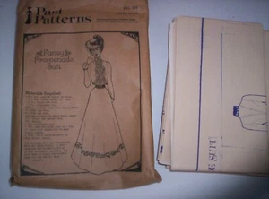 Vergangene Muster Nr. 203 ausgefallener Promenadenanzug 1890er 1900er Jahre Größe 10-16 ungeschnitten - Bild 1 von 5