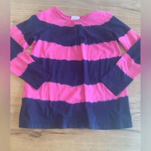 Hanna Andersson Tie Dye Long Sleeve Tee Shirt Pink Blue Girls 8 Preloved - Picture 1 of 9