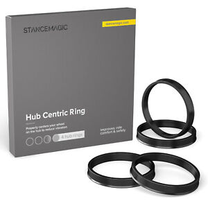 (4) Plastic Hubcentric Rings | 78mm Hub to 106mm Wheel | for Cadillac Chevy GMC