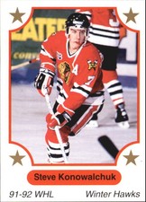 1991-92 7th Innning Sketch WHL #30 Steve Konowalchuk