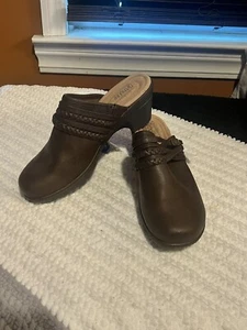 Croft & Barrow Clogs Shoes Ortholite Comfort Womens Sz 7.5 M Heel Brown Bin S30 - Picture 1 of 9