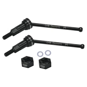 NEW GPM Med. Carbon Steel Rear CVD Drive Shafts w/Alum Hex Black for Arrma Grom - Picture 1 of 2