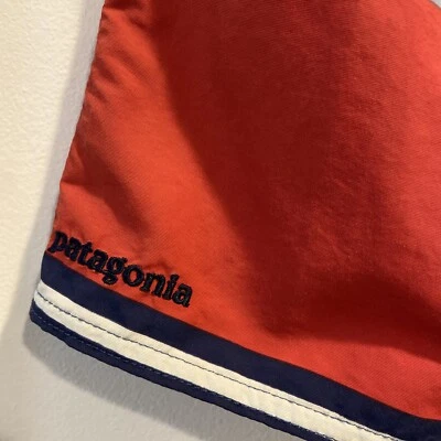 Patagonia Blue Red Stripe Boardshorts Swim Trunks Mens 34x9.5 - Image 1 of 4