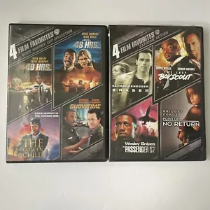 4 FILM FAVORITES 2-DVD:8 Movies Collection-Eddie Murphy,Bruce Willis,Wesley.Snip - Picture 1 of 8