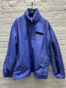 MOSCHINO JEREMY SCOTT BLUE NYLON ZIP UP JACKET SIZE 40 MEDIUM US NEW - Picture 1 of 8