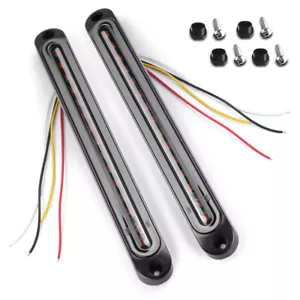 2X 10" LED Truck Trailer Tail Brake Flowing Turn Signal Light Bar Strip DRL Stop - Picture 1 of 9