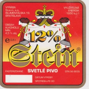 2a ETIQUETA CERVEZA ESLOVAQUIA PIEDRA SVETLE PIVO 12% - Imagen 1 de 1