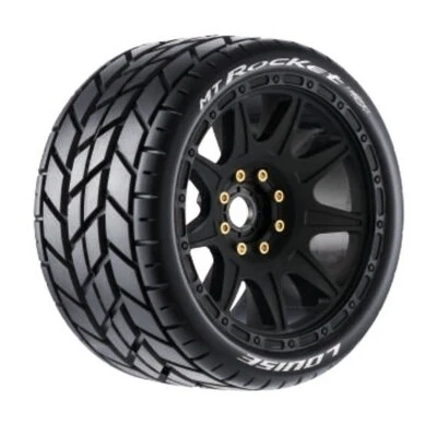 LOUISE LOUT3353SB MT-Rocket MFT soft Felge schwarz 17mm (2) 1:8 Monster Truck - Bild 1 von 2