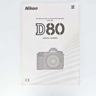 Nikon D80 Instruction Manual Genuine OEM Booklet – 150 Pages - Image 1 of 4