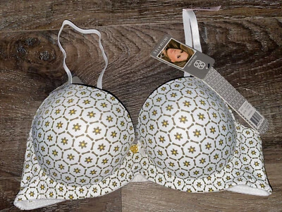 Daisy Fuentes ~ Sutiã Feminino Push Up Floral Underwire Copo Liso (A) ~ 34B - Imagem 1 de 4