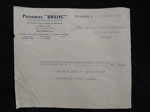 Facture Rustic charcuterie conserve camion boucherie renault 1944 Limoges - Imagen 1 de 1