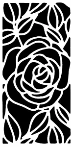 Wirklich tolle Schablonen, Solo Rose Schablone, 4 x 8", Hintergrund, Blumen, Floral - Bild 1 von 1