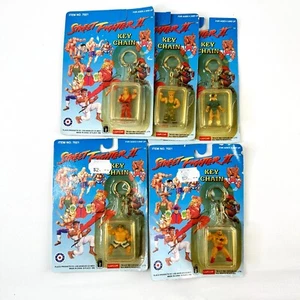 Vtg Street Fighter II Keychain X 5 | 1992 | Brand New & Sealed | Placo Toys - Picture 1 of 11