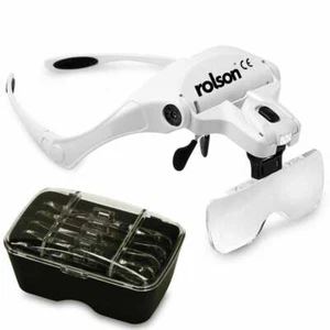 Rolson LED Magnifying Visor 2 LED Directional Light & 5 Lenses Loupe Magnifier - Picture 1 of 7