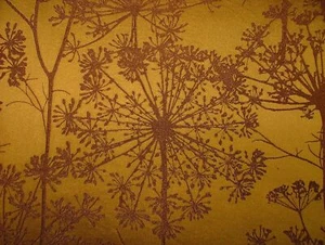 Clarissa Hulse Fennel Flower Yellow Ochre Curtain Jacquard Fabric RRP £50.00 PM - Picture 1 of 10