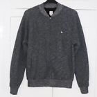 Jack Wills Bomber Jacket Sweatshirt Size Medium Mens Grey Full Zip Up Pre Loved