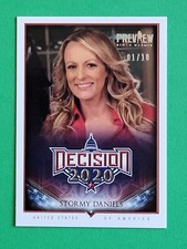 1/10 Decision 2020 Stormy Daniels Silver Foil Preview Bench Warmer Card  #503