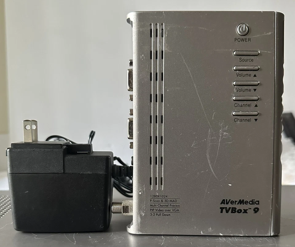 AVerMedia TVBox 9 P-Scan 3-D-MAD Multi-Channel Preview PIP Video VGA 3:2 Device - Image 1 of 4