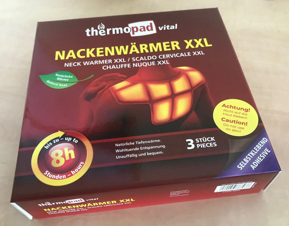 2,97€/Stk thermopad ® Nackenwärmer XXL Wärmepflaster groß 3er Pack MHD 01/24