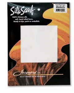 100 % chinesisches Seidentuch Jacquard weiß 22" x 22" Färben Farbe Textil Künstler Verwendung - Bild 1 von 1