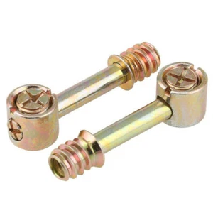 M6 Connector Side Fittings Bolt Nuts Furniture Cam Locking Screws For Bed Cot - Picture 1 of 4