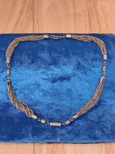 Vintage Silver Tone Multi Chain 15 In Necklace - Picture 1 of 10