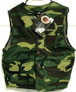 BLUE BILL Red Head Men Camouflage Green Vintage Shooting Hunting Vest L NEW TAG - Picture 1 of 9