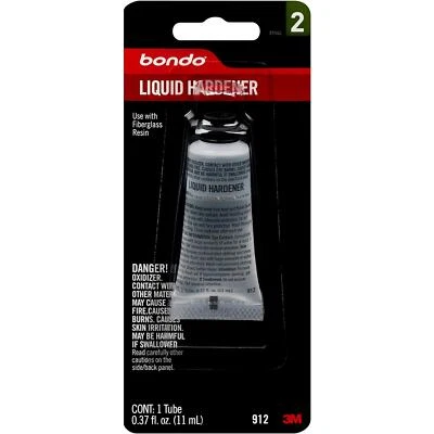 3M Bondo Resin Liquid Hardener, 00912, .37 oz Filler, NIP